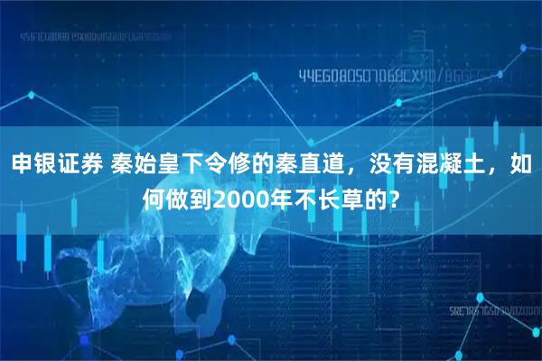 申银证券 秦始皇下令修的秦直道，没有混凝土，如何做到2000年不长草的？